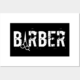 Barber Hairdresser Cool Hairstylist Hair-cutters Scissors T-Shirt Posters and Art